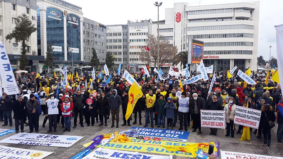 KESK'in bölge mitingi Samsun'da yapıldı