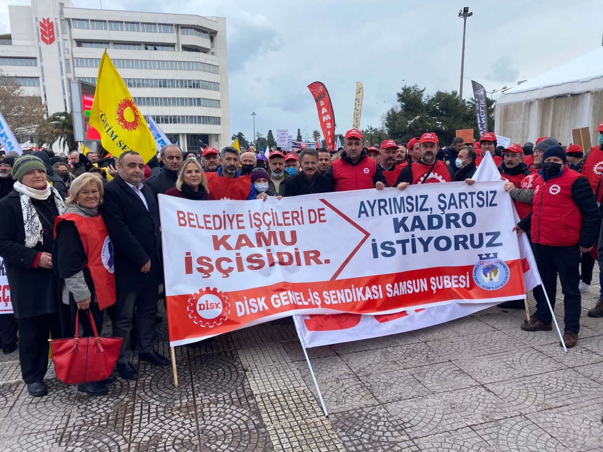 KESK'in bölge mitingi Samsun'da yapıldı