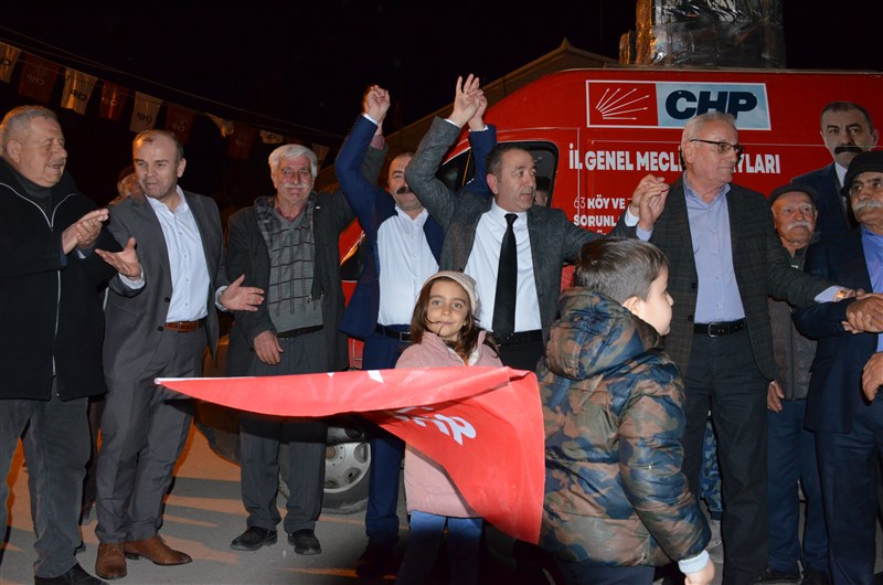 Uluköy’de CHP Heyetine Coşkulu Karşılama