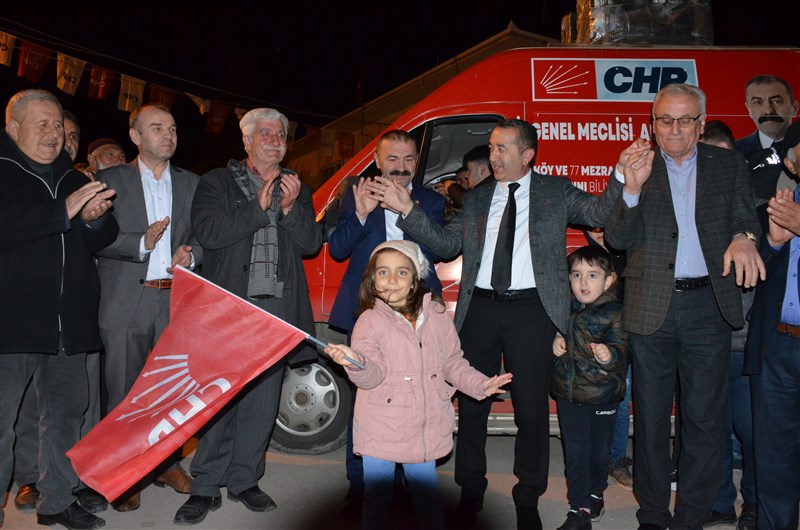 Uluköy’de CHP Heyetine Coşkulu Karşılama
