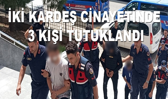 İKİ KARDEŞ CİNAYETİNDE 3 KİŞİ TUTUKLANDI