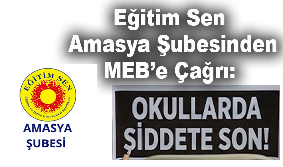 Eğitim Sen Amasya Şubesinden MEB’e Çağrı: 