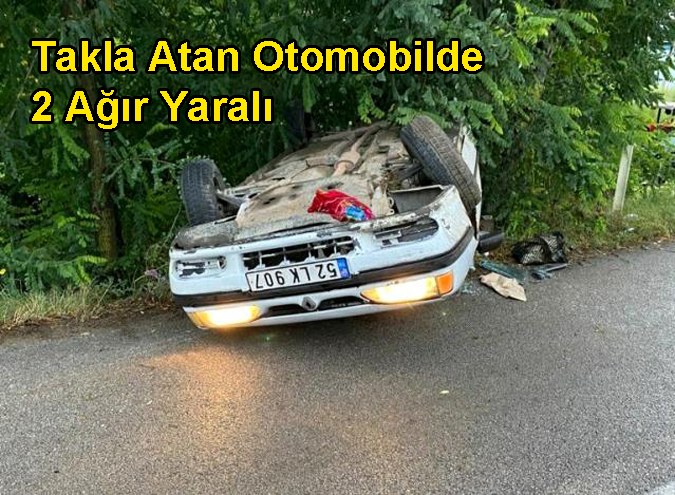 Direksiyon Hakimiyetini Kaybettiği Kazada 2 Ağır, 3 Yaralı