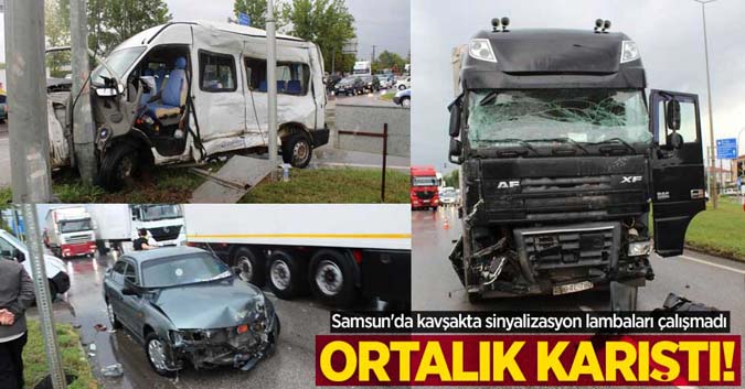 Kavşakta sinyalizasyon lambaları çalışmadı, ortalık karıştı