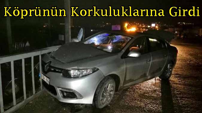Ön Cam Buğulanınca Köprünün Korkuluklarına Saplandı! 2 Yaralı