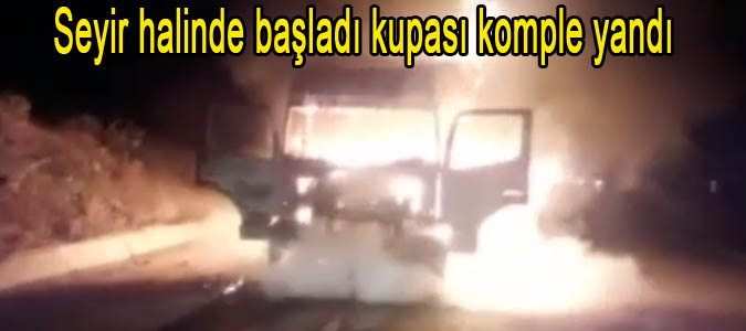 Seyir halinde başladı kupası komple yandı