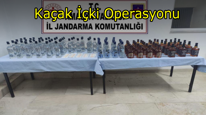 Jandarmadan kaçak alkol ve sahte bandrol operasyonu