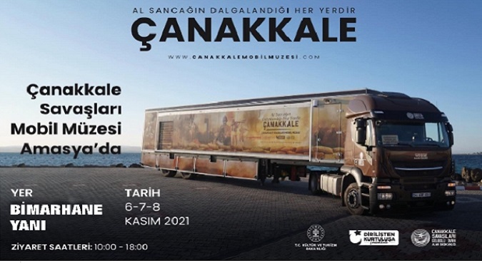 Çanakkale Muharebeleri Mobil Müzesi Amasya'da Sergileniyor