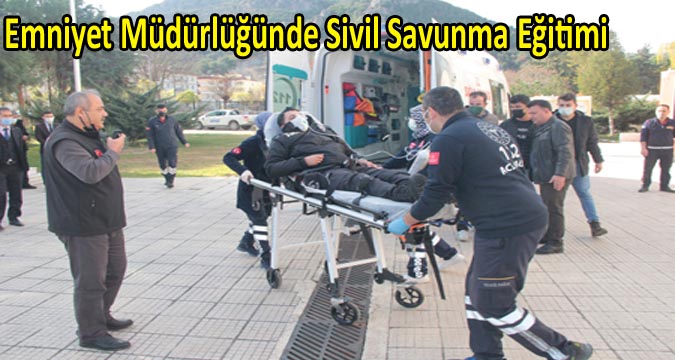 Emniyet Müdürlüğünde Sivil Savunma Eğitimi