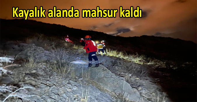 Kayalık Alanda Mahsur Kaldı