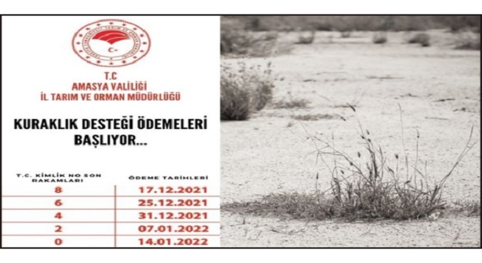  Kuraklık Tarım Destek Ödemeleri başladı