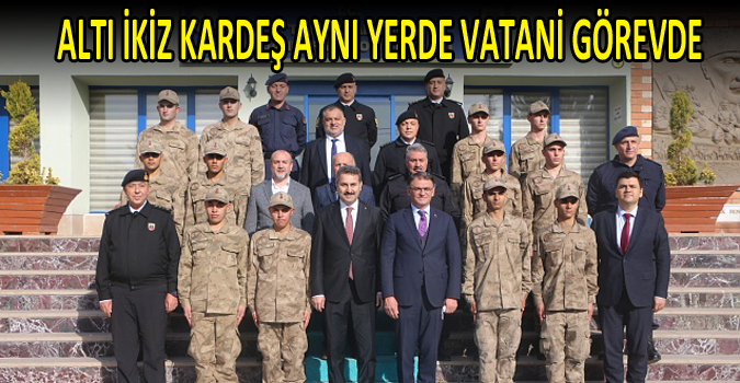ALTI İKİZ KARDEŞ AYNI YERDE VATANİ GÖREVDE