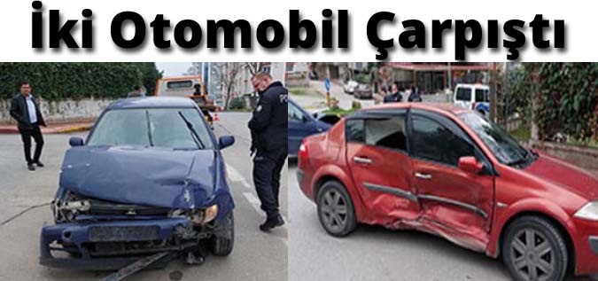 İKİ OTOMOBİL ÇARPIŞTI 3 YARALI