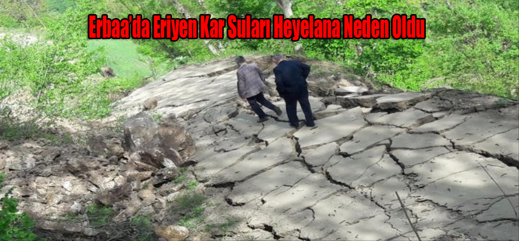 Erbaa’da Eriyen Kar Suları Heyelana Neden Oldu