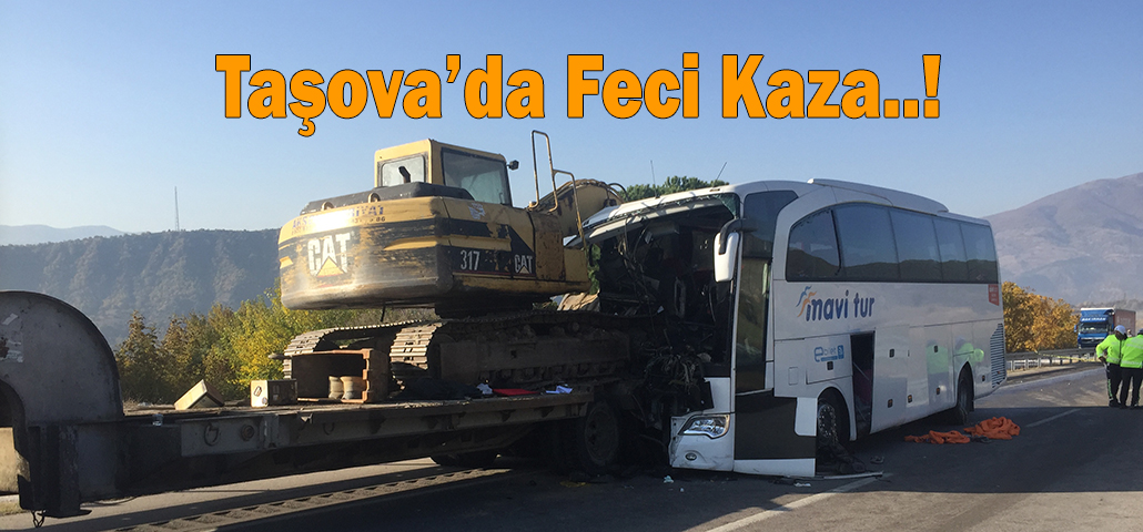 Taşova’da Feci Kaza 