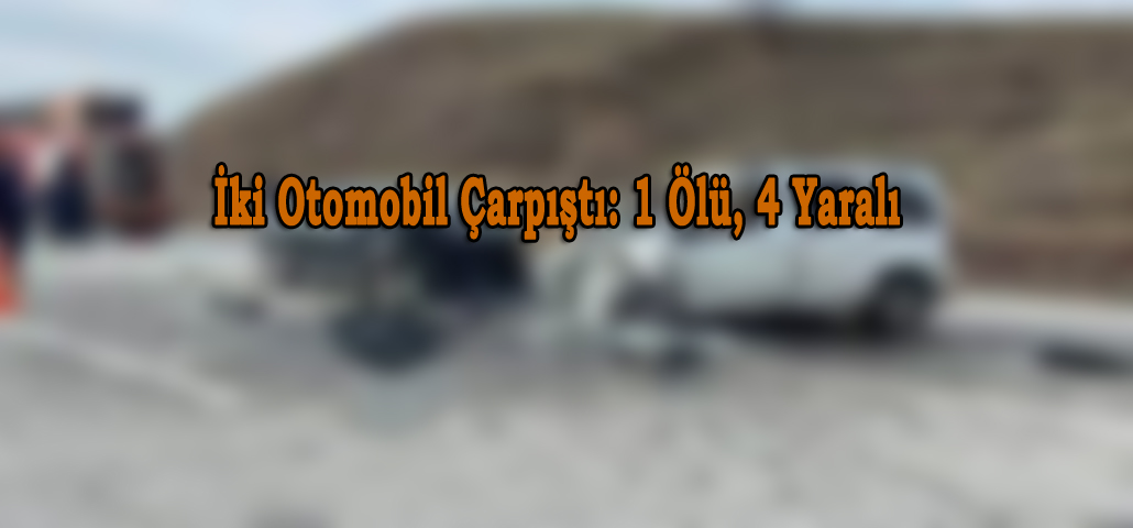 İki Otomobil Çarpıştı: 1 Ölü, 4 Yaralı