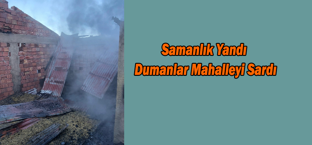 Samanlık Yandı Dumanlar Mahalleyi Sardı
