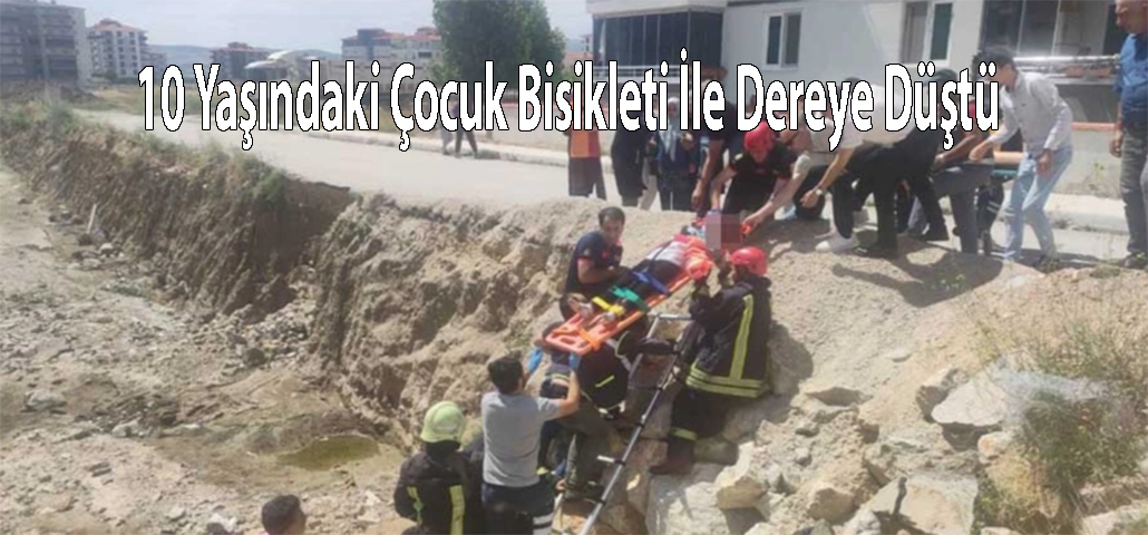 10 Yaşındaki Çocuk Bisikleti İle Dereye Düştü