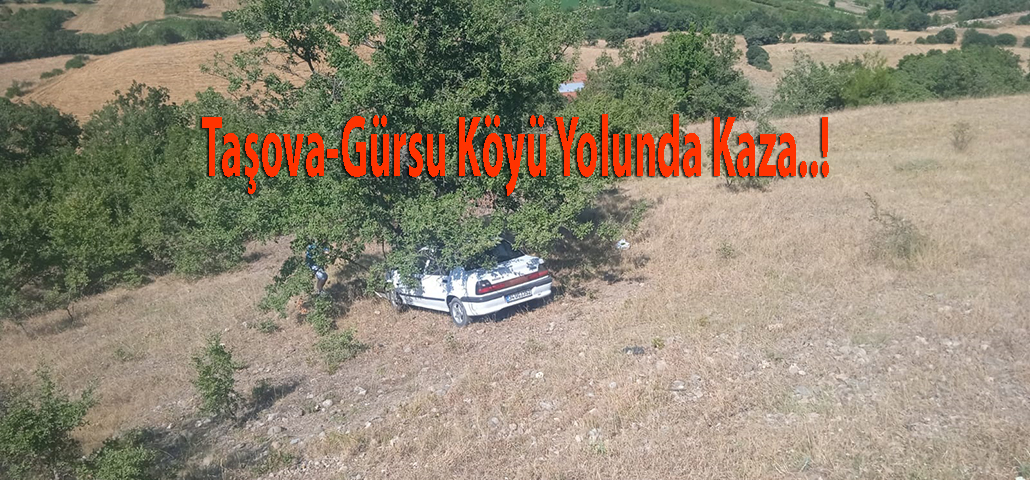 Taşova-Gürsu Köyü Yolunda Kaza..!
