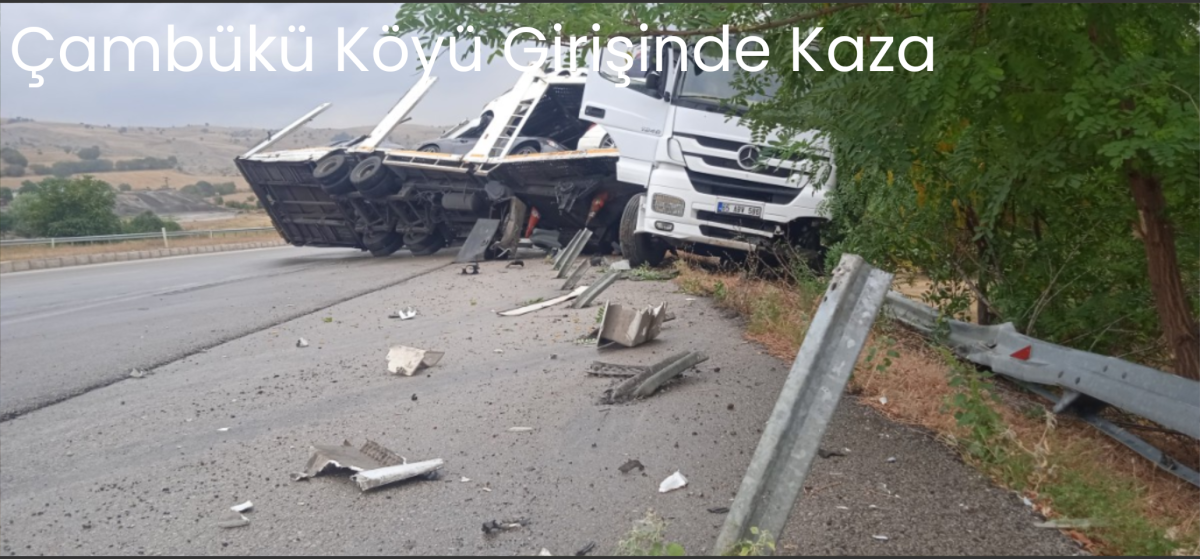 Amasya Taşova yolunda kaza