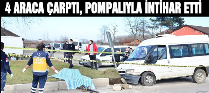 4 araca çarptı, intihar etti