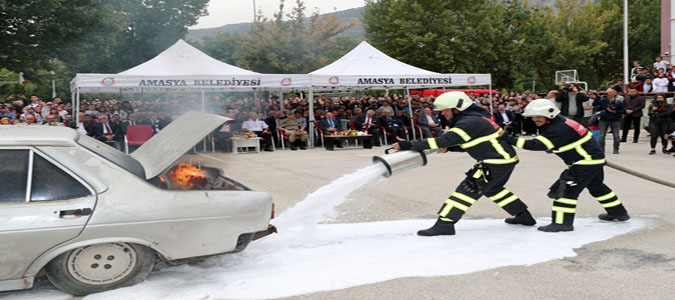 Amasya Belediyesi İtfaiye Ekiplerinden İtfaiye Haftası Etkinliği