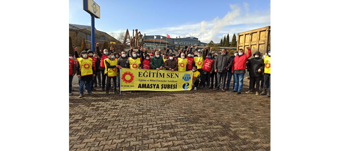 Amasya Eğitim-Sen'den  İşçilere Destek