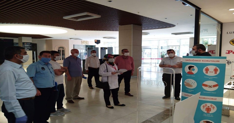 Amasya Park AVM'de Hijyen ve Tedbir Uygulamaları Denetlendi