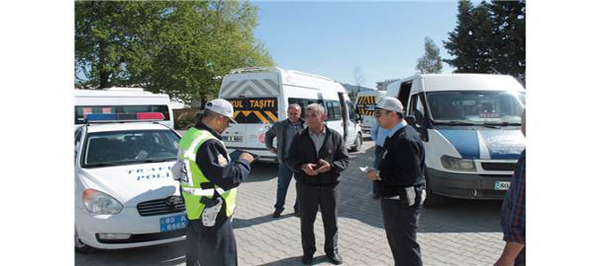 Amasya'da Okul Servisleri Denetlendi