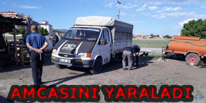 Amcasını Silah'la Yaraladı