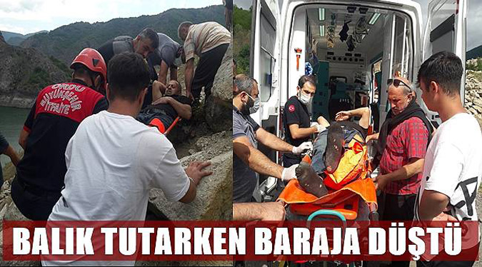 Balık Tutarken Baraja Düştü