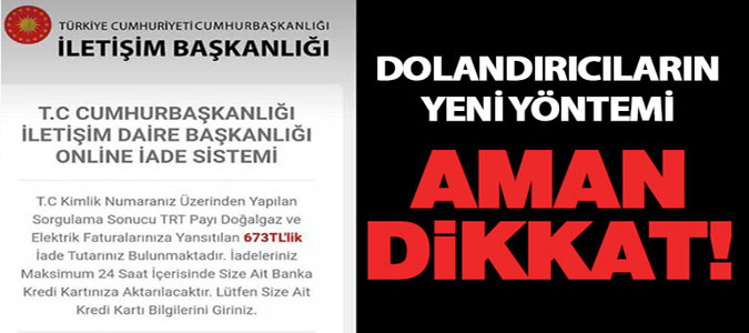Dolandırıcıların Yeni Yöntemi Aman Dikkat!