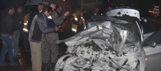 Gümüşhacıköyde kaza, 2 ölü 5 yaralı