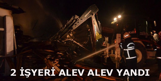 İŞ YERİ ALEV ALEV YANDI