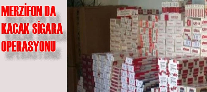 MERZİFON DA KACAK SİGARA OPERASYONU