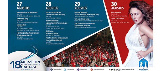 MERZİFON HAFTASI ETKİNLİKLERİ BELLİ OLDU