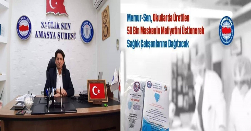 'Okullarda üretilen 50 Bin Maskenin Maliyetini Üstlenerek Sağlık Çalışanlarına Dağıtacağız'
