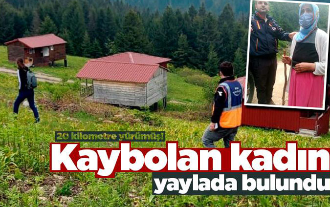 Ordu'da kaybolan kadın yaylada bulundu