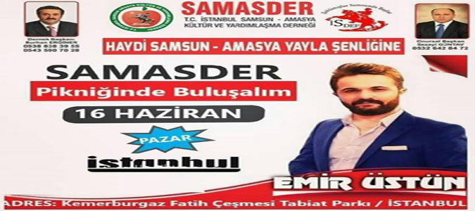 SAMASDER 16 Haziran Günü Piknikte Buluşuyor
