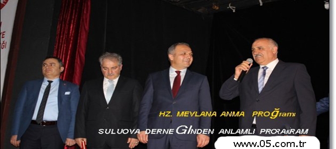 Suluovalılar Derneğinden Hz Mevlana Anma proğramı