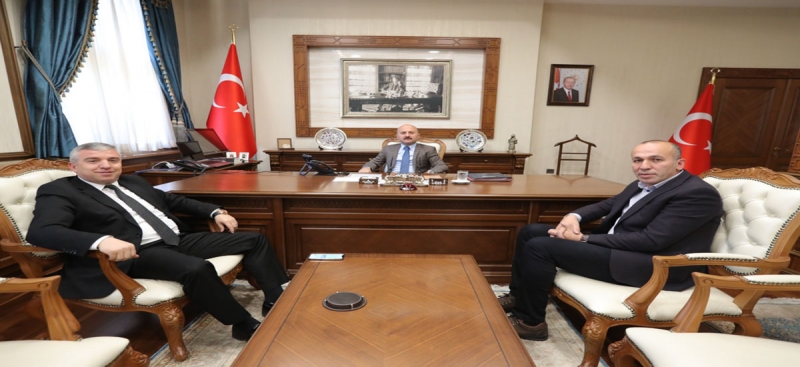 Vali Varol, İşadamları Ümit Ağış ile Mücahit Karabıyık’ı Kabul Etti.