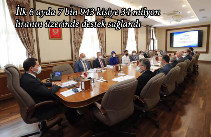 Yılın ilk 6 ayında 7 bin 943 kişiye 34 milyon liranın üzerinde destek sağlandı