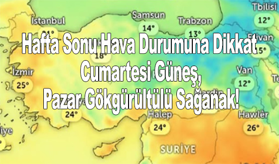 Hafta Sonu Hava Durumuna Dikkat: Cumartesi Güneş, Pazar Gökgürültülü Sağanak!