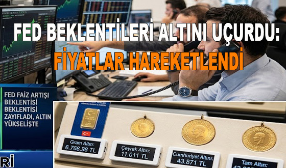 FED BEKLENTİLERİ ALTINI UÇURDU: FİYATLAR HAREKETLENDİ