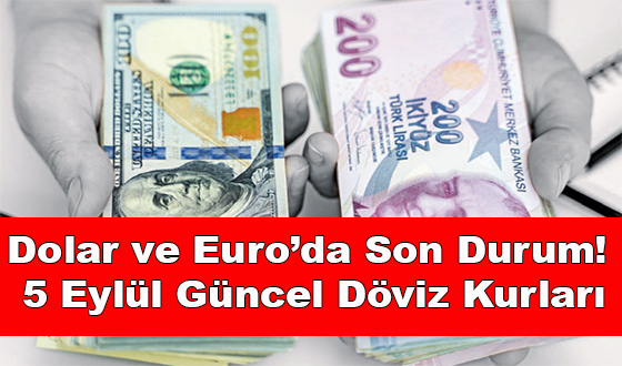 Dolar ve Euro’da Son Durum! 5 Eylül Güncel Döviz Kurları